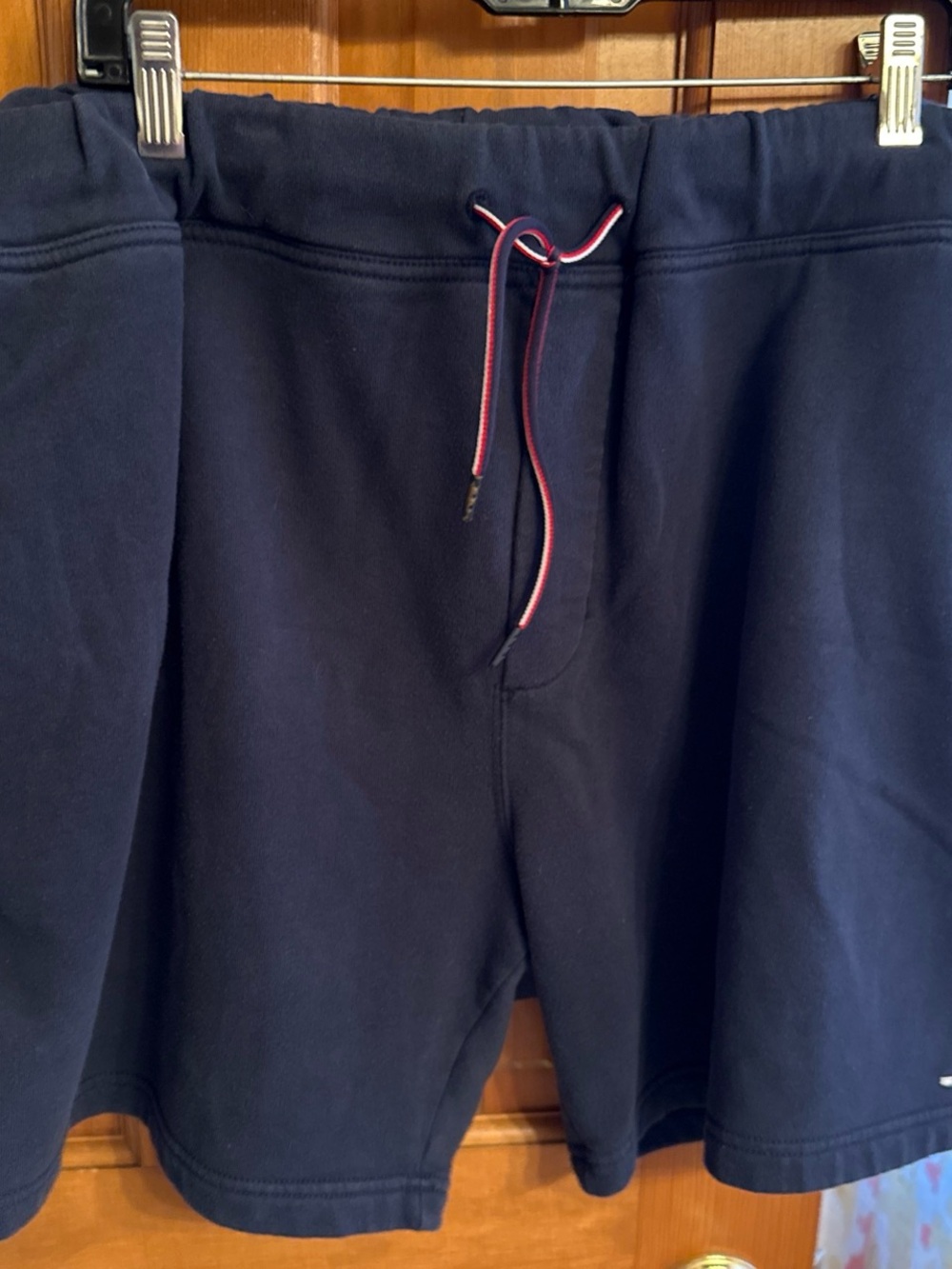 Tommy Hilfiger Navy Athletic Drawstring Shorts with Red-White Trim